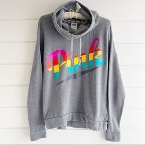 Victoria’s Secret PINK Ombré Grey Cowl Sweatshirt